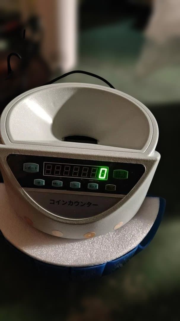 中古　カウンター 自動 硬貨 計数機 日本硬貨専用 操作パネルA2-6-1