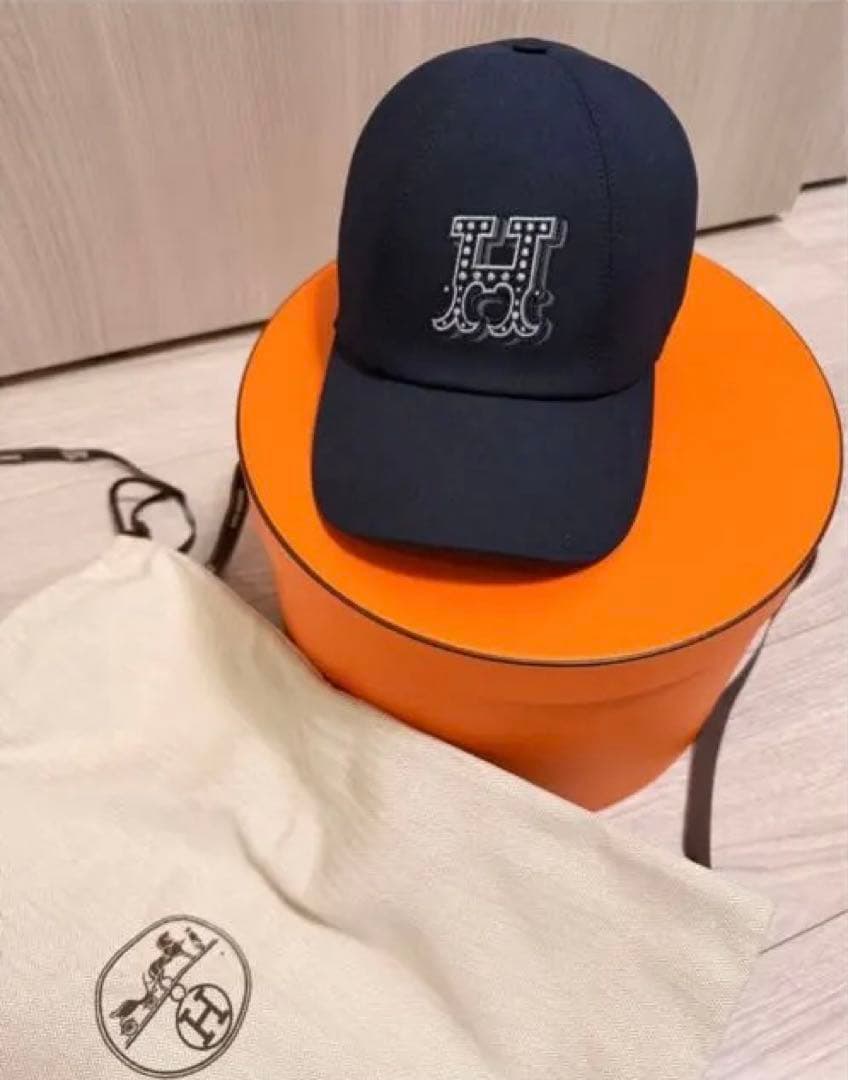 HERMES Hロゴ　キャップ　59センチ　新品未使用