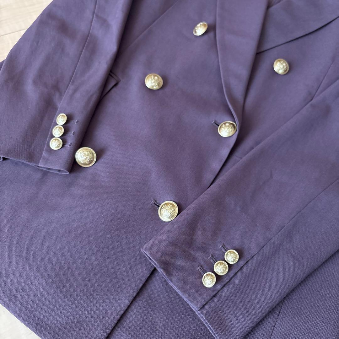 プラステ　リネンブレンド　セットアップ　ブラウン　S