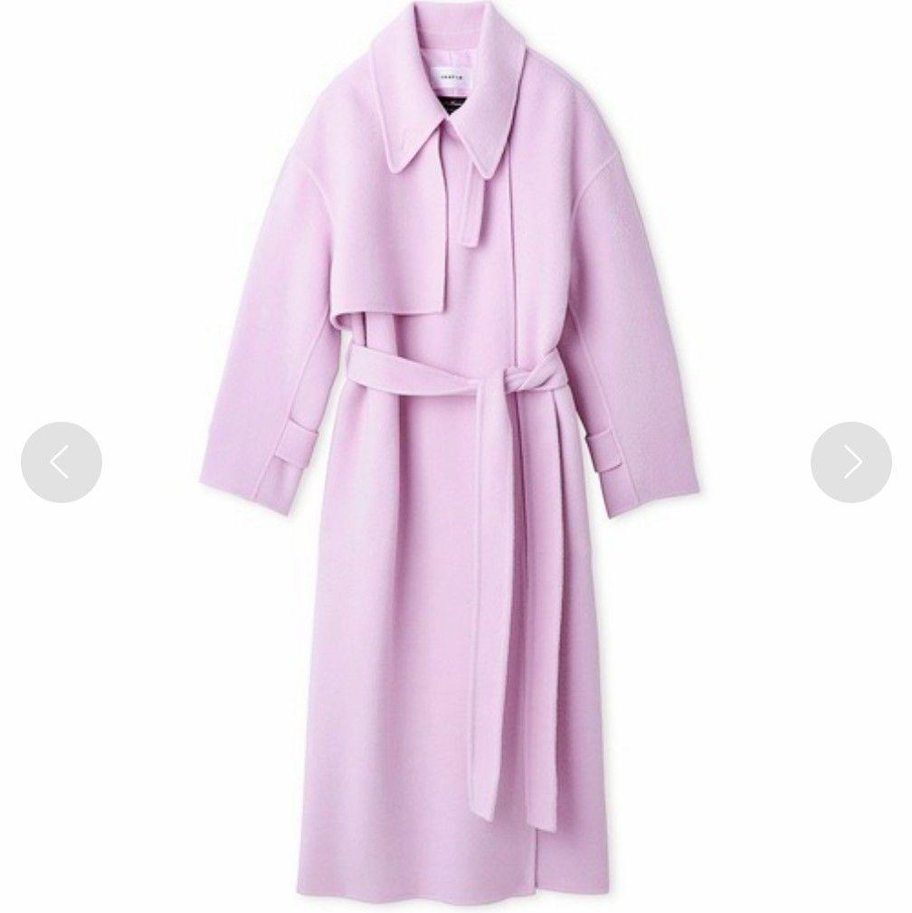 【新品タグ付き】FRAY I.D ウールカシミア トレンチリバーコート ピンク