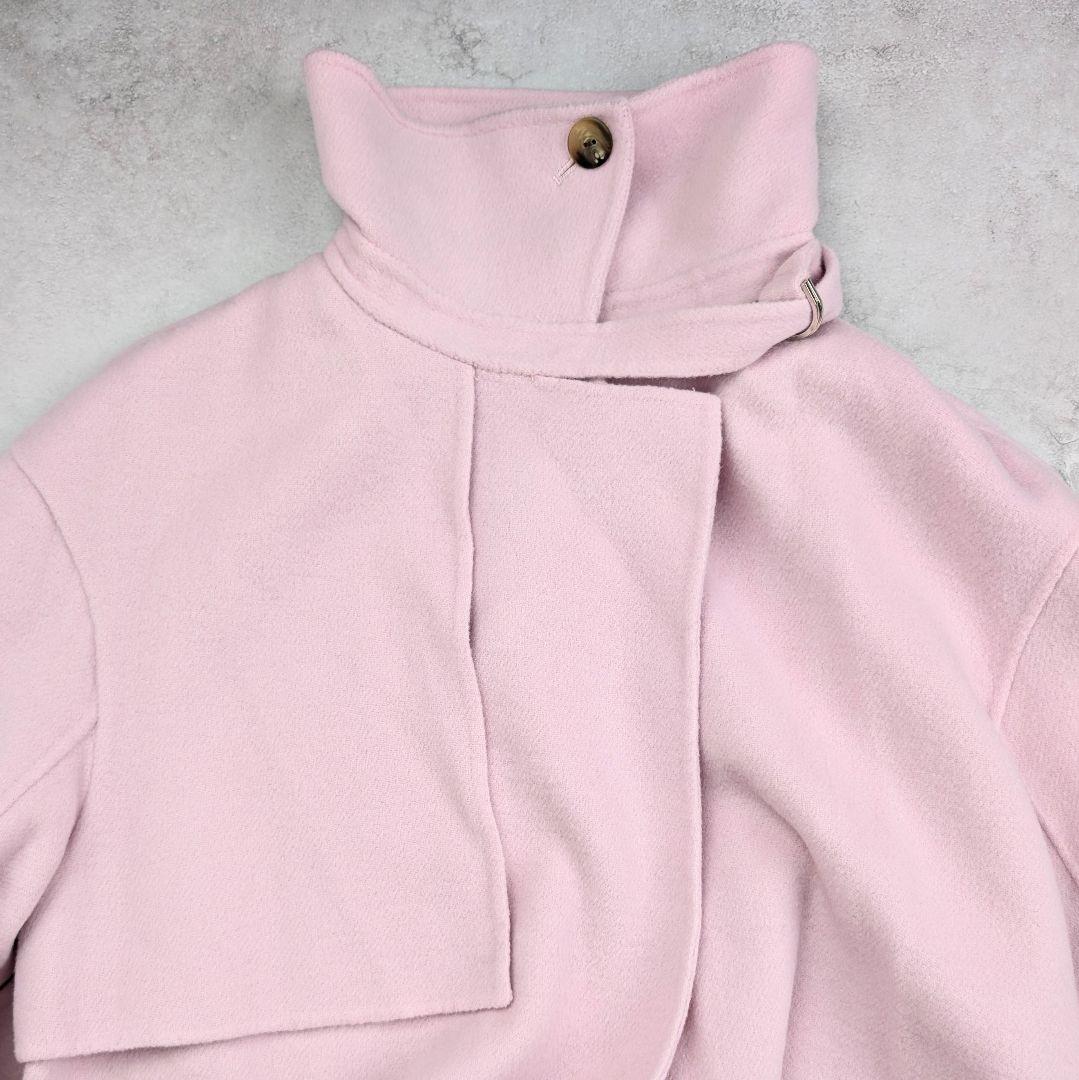 【新品タグ付き】FRAY I.D ウールカシミア トレンチリバーコート ピンク