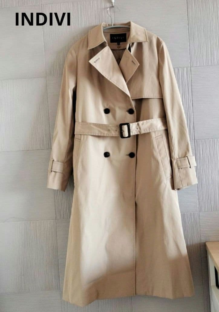 INDIVI　UVケア　ライナー付　トレンチコート