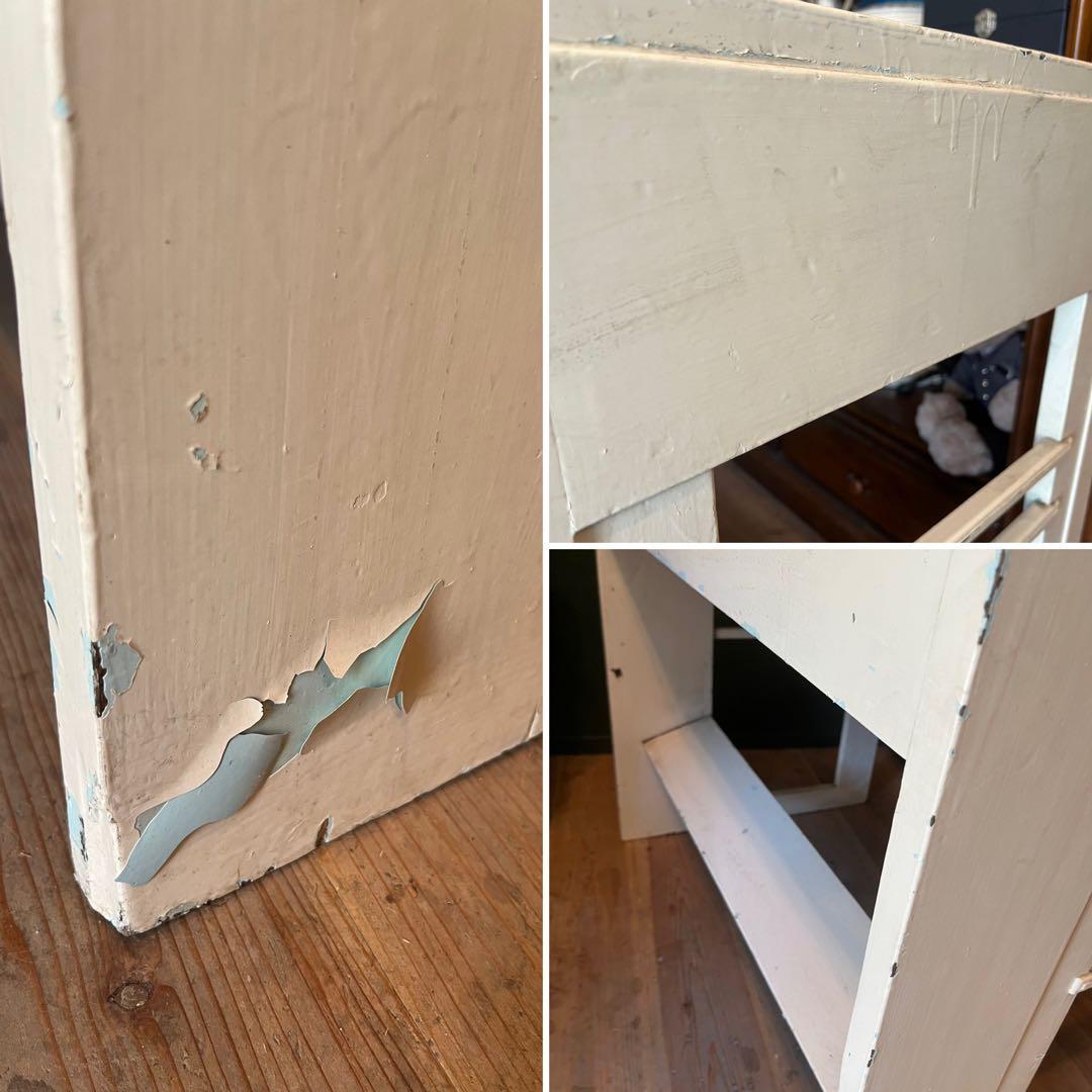 学習机 昭和レトロ 当時物 インテリア アンティーク ホワイト 白 ビンテージ