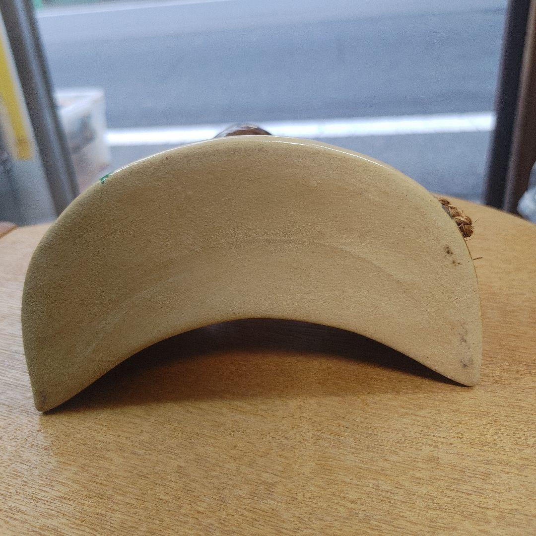 昭和ヴィンテージ　琉球焼　赤絵花紋酒瓶　徳利　泡瓶