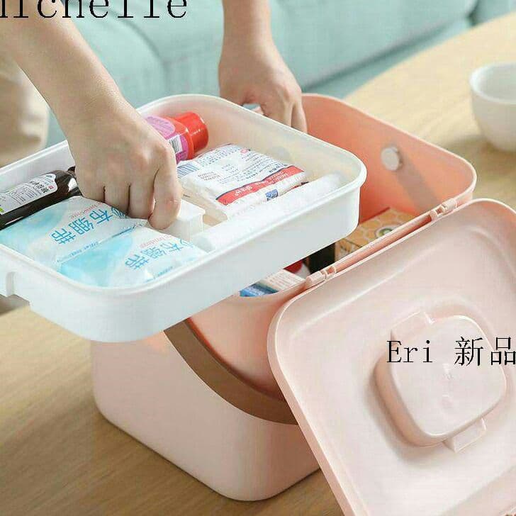 救急箱 薬箱 収納箱 ツールボックス 応急ボックス 多機能収納ケース 携帯7B