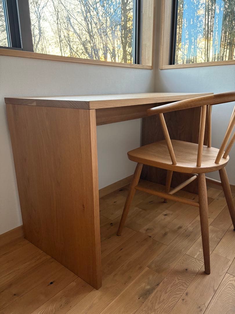 無印良品　デスク　オーク無垢材