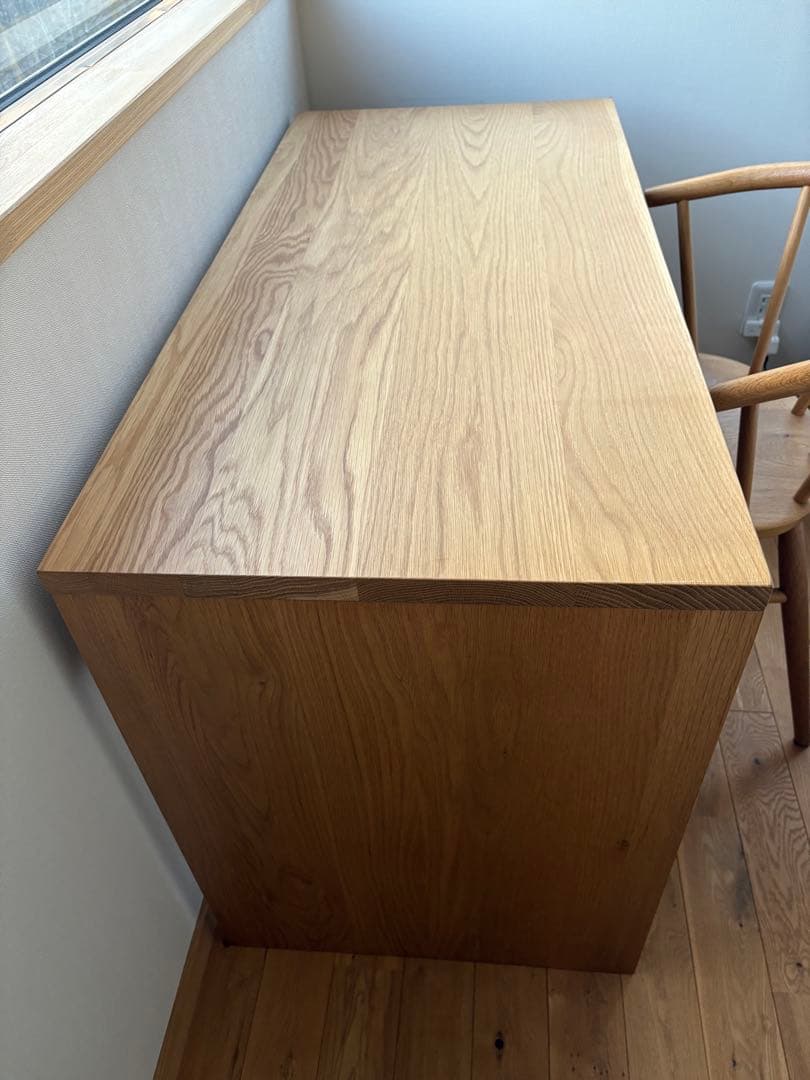 無印良品　デスク　オーク無垢材