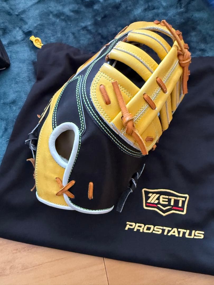 ZETT プロステイタス　軟式オーダー ファーストミット　型付け済み　屋外未使用