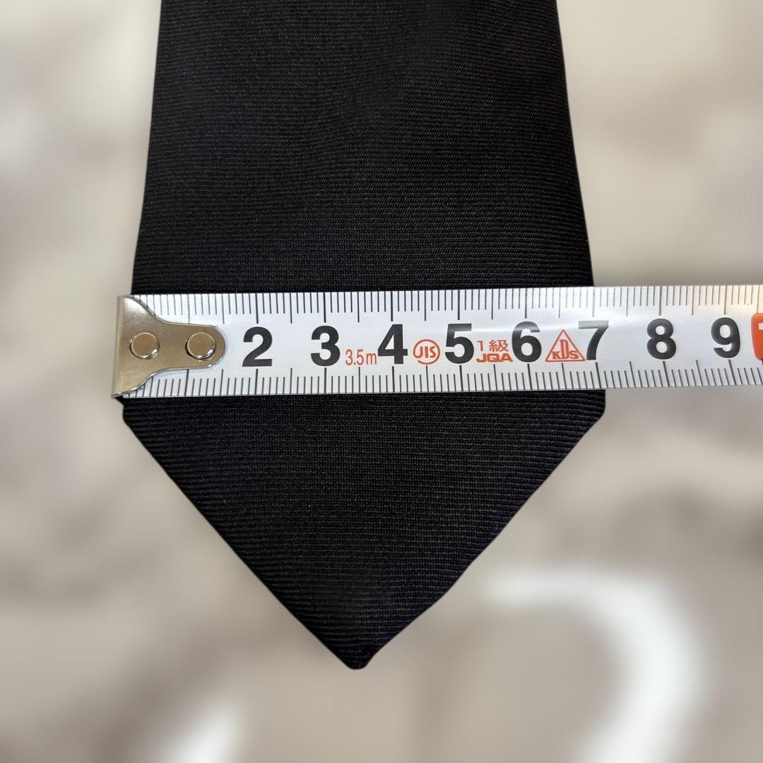 DIOR ネクタイ　ブラック　黒　オブリーク　トロッター　ストライプ　刺繍