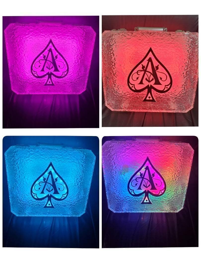 アルマンド ディスプレイ LED アタッシュ ケース シャンパン ライト　.