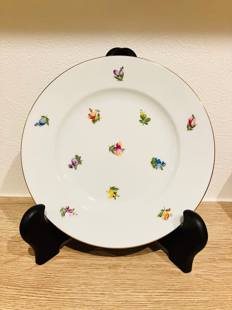 ★12月28日まで限定価格★アウガルテン　ケーキプレート　金縁　19cm 美品