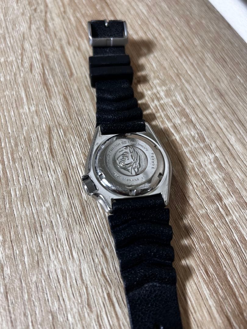SEIKO セイコー　ダイバーズウォッチ ブラック ラバーベルト