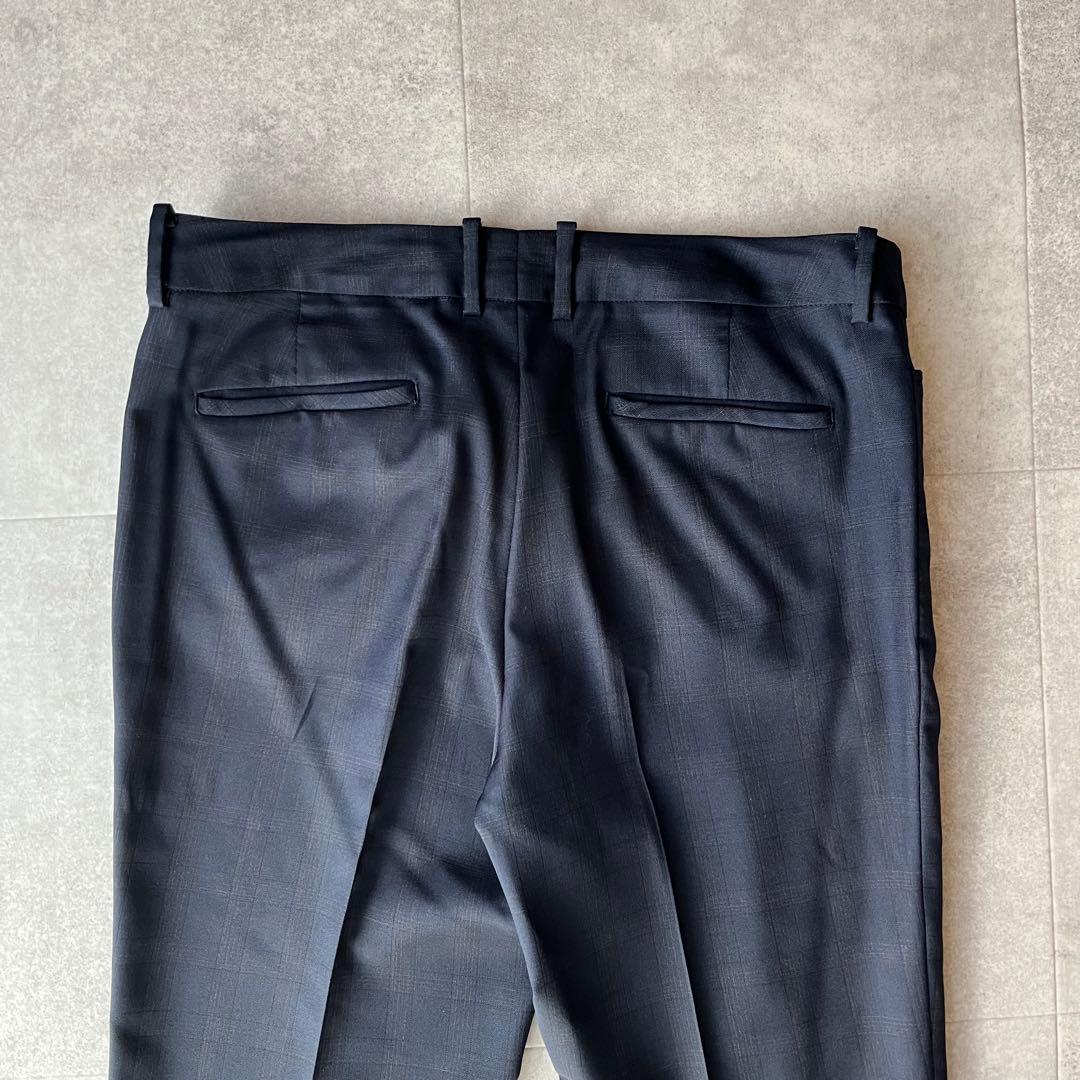 【大きいサイズ】HILTON パンツスーツ チェック ネイビー 13 REDA