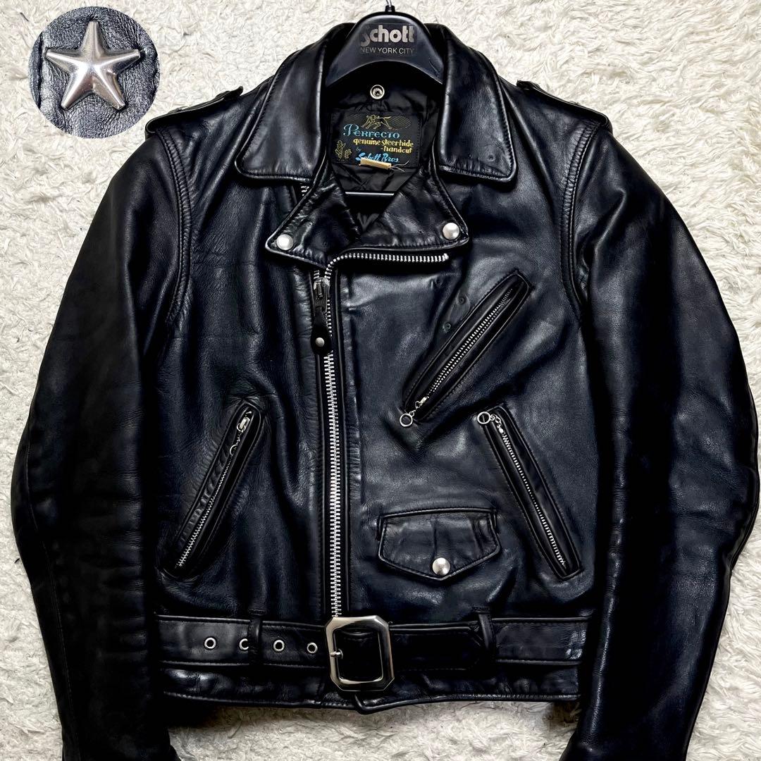 ✨極美品/復刻/サボテンタグ✨ショット ワンスター ダブルライダース 613xx