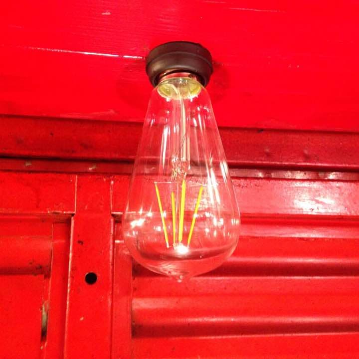 LED電球 エジソン フィラメント クリアガラス 4W e26 電球色 20個