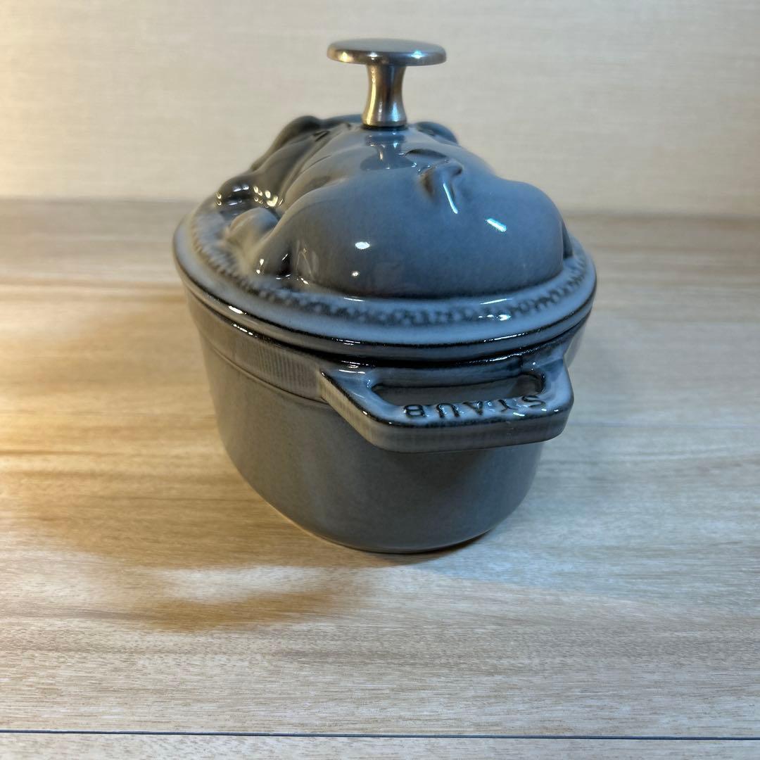 STAUB ストウブ　ピギーココット グレー　両手鍋　鍋　オーバル　17cm