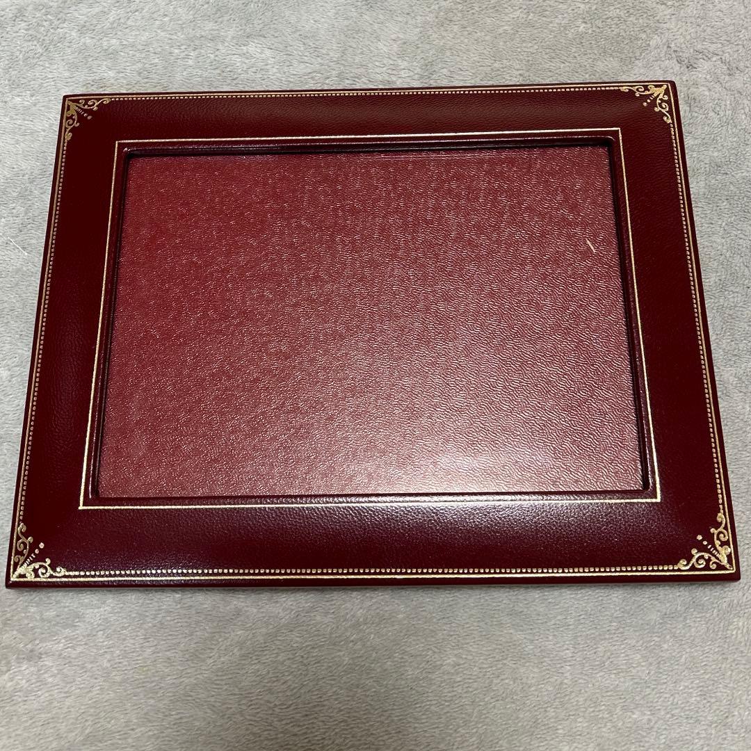 【極美品　新品未使用】 WAKO 銀座和光 イタリア製　本革写真立て