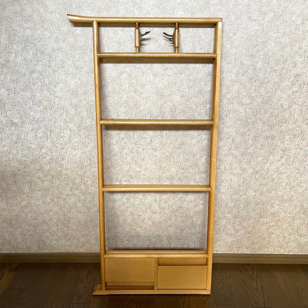 【昭和レトロ 商品】折りたたみ衣桁 古民具 欅 衣紋掛け ハンガー 着物　送料込