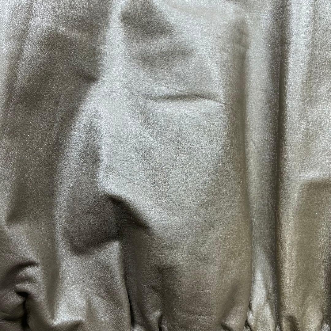 90s【Vintage】A-2/フライトレザージャケット/Y2K/短丈/a2/灰