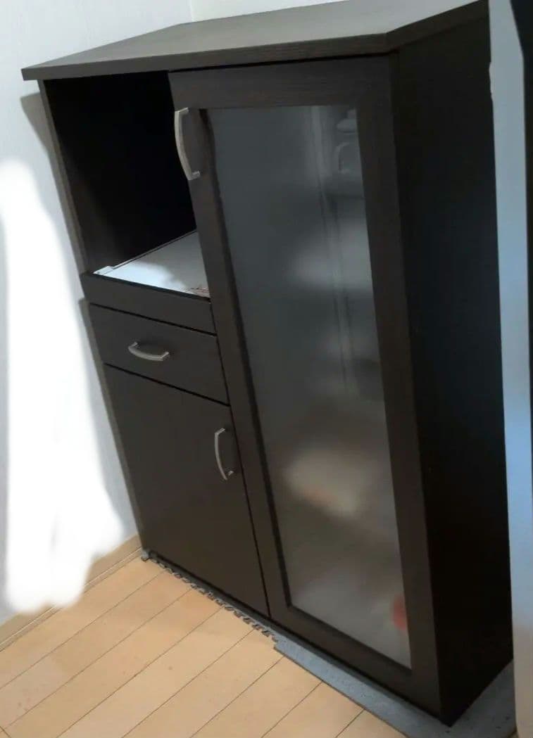 ニトリ レンジ台 食器棚 カップボード 木目調