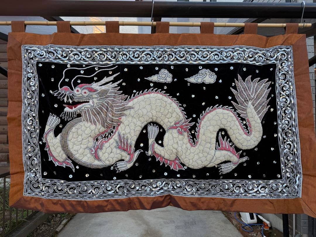 Ａドラゴンビーズ、&スパンコール 　　　エスニックタペストリー