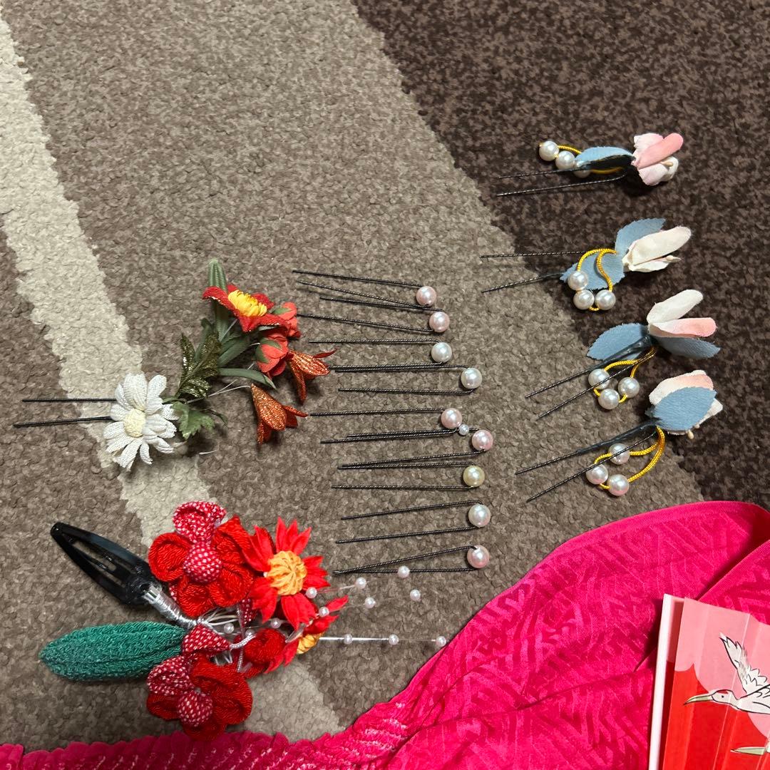 大幅値下げ！　七五三 女の子 7歳 着物　反物仕立て・2着 長襦袢・帯