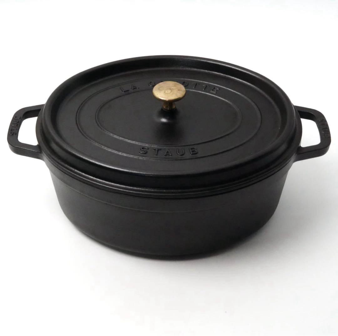 【美品】ストウブ staub ピコココット オーバル 31cm ブラック