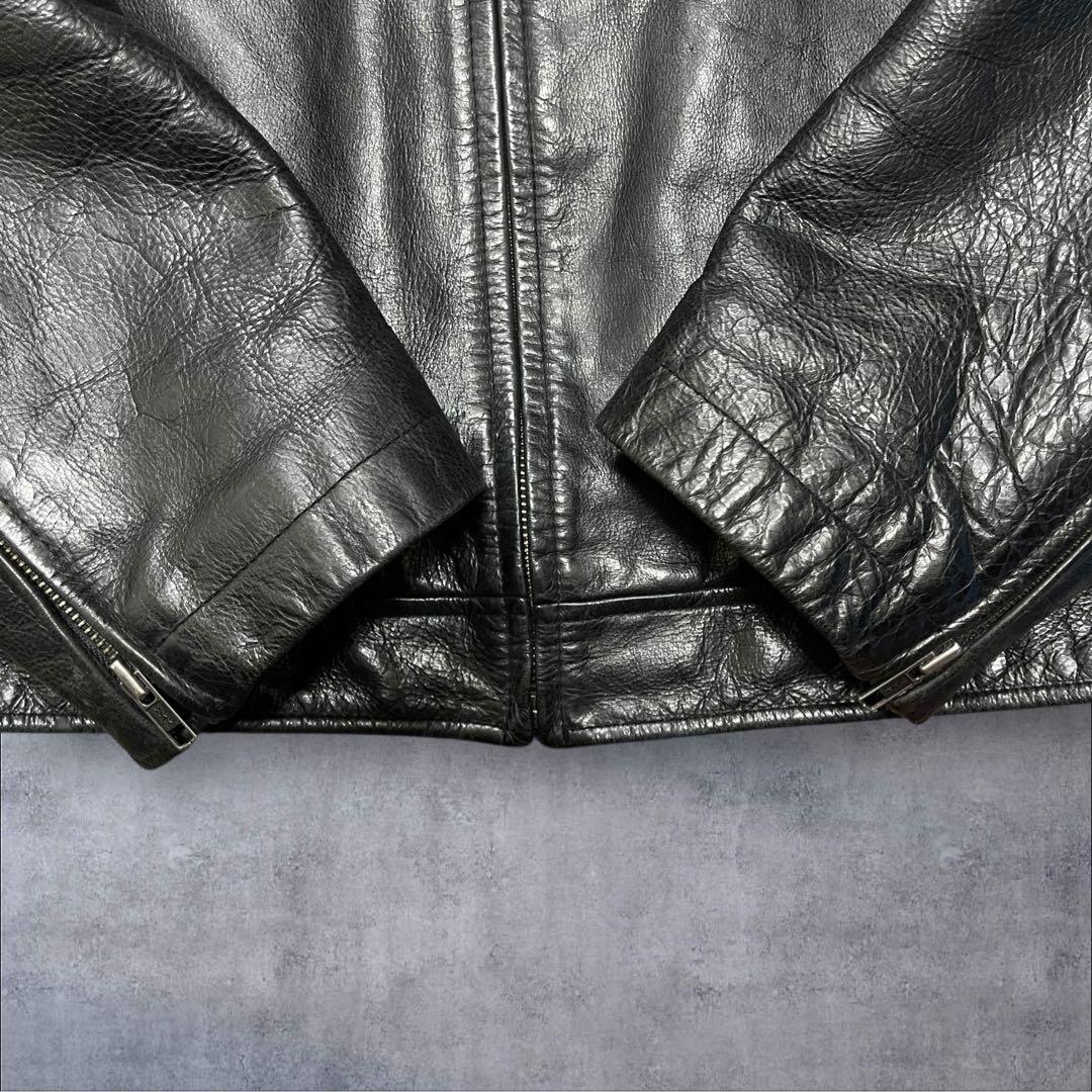 レア 00s オールドギャップ GAP レザー ジャケット ライダース 短丈