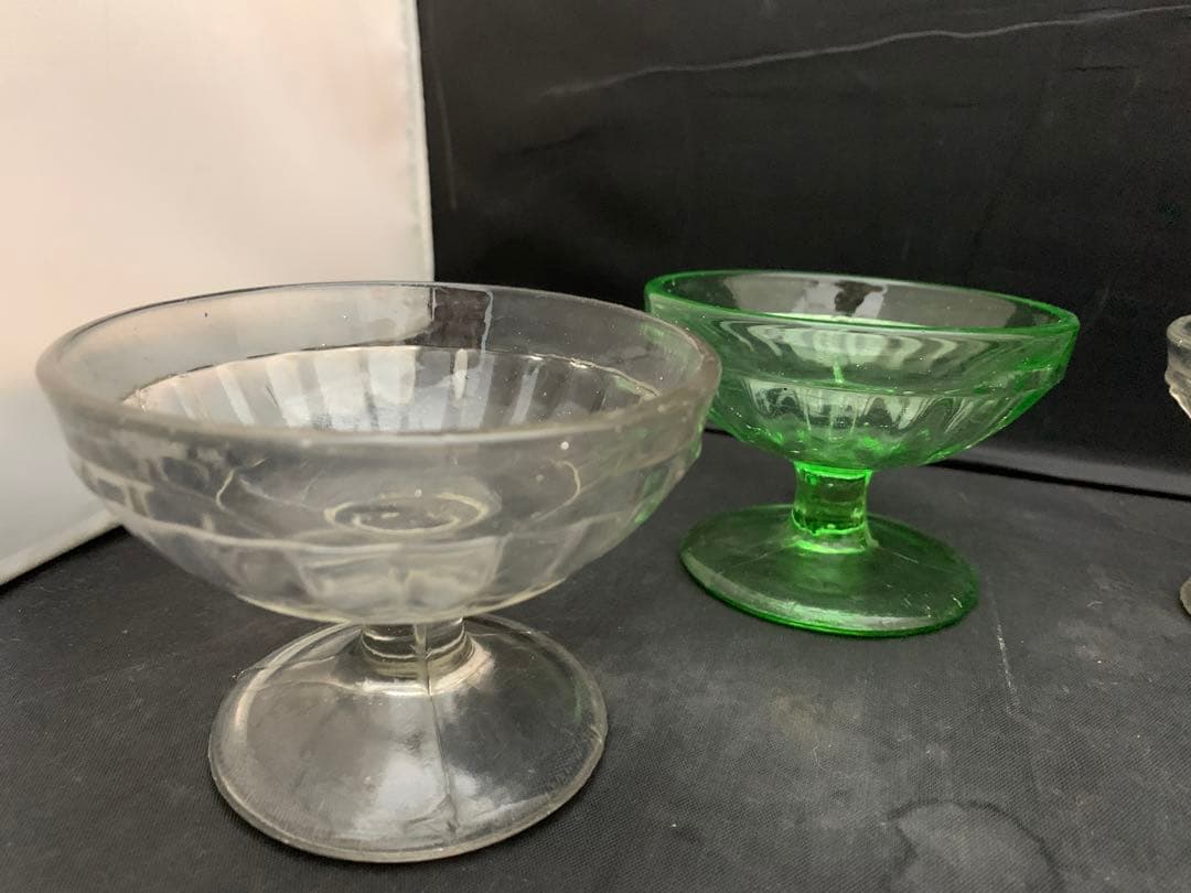 アンティーク　レトロ　かき氷ガラス　ガラスコップ　5客