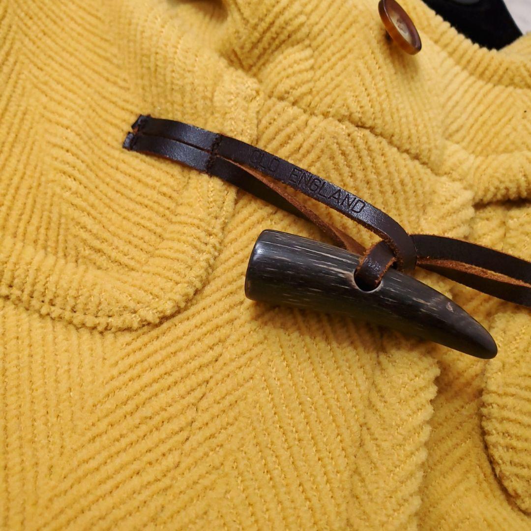 美品✨オールドイングランド 大きいサイズ ヘリンボーン ダッフルコート 黄色