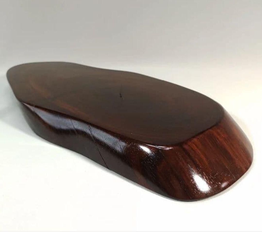 【希少・蔵出し】本紫檀 芯材 無垢 平花台 高級唐木 日本製