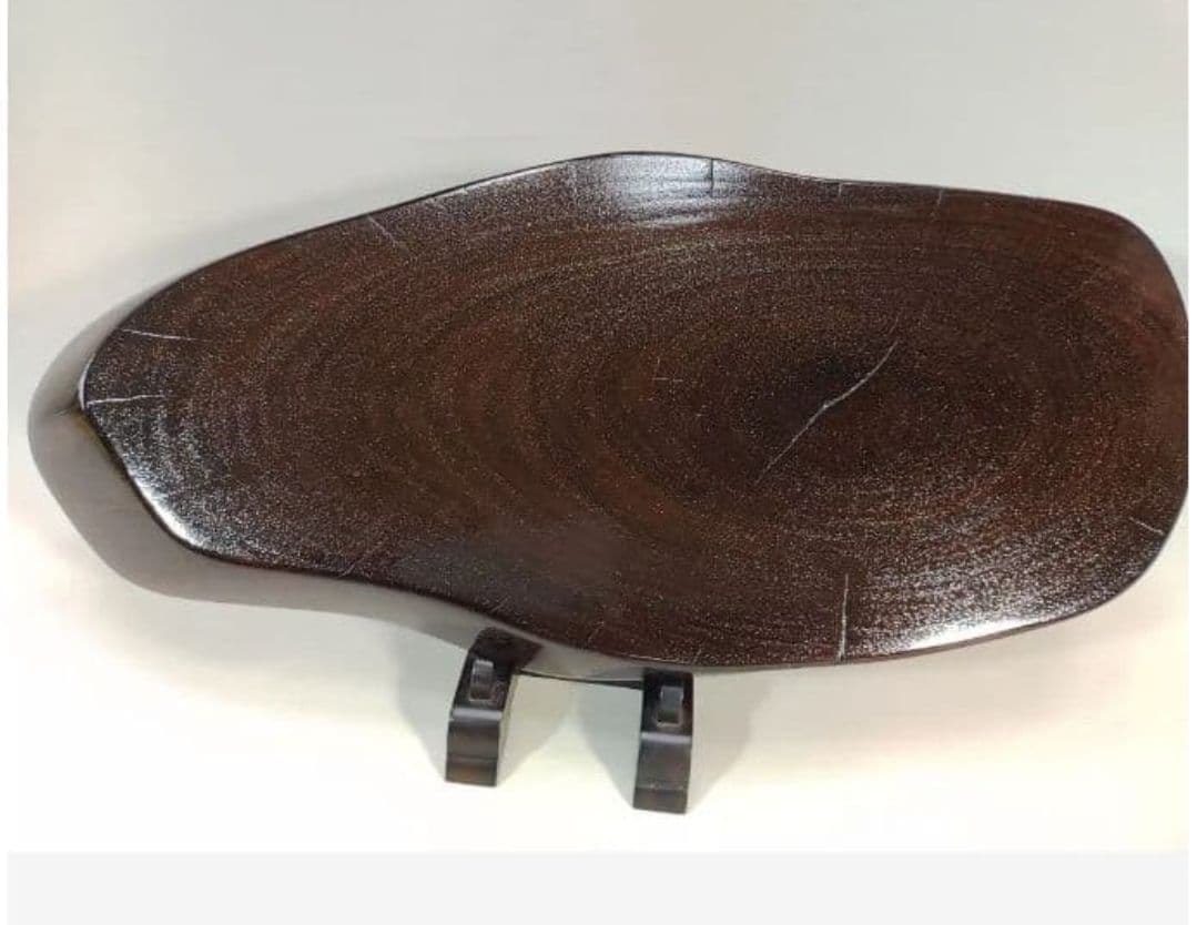 【希少・蔵出し】本紫檀 芯材 無垢 平花台 高級唐木 日本製