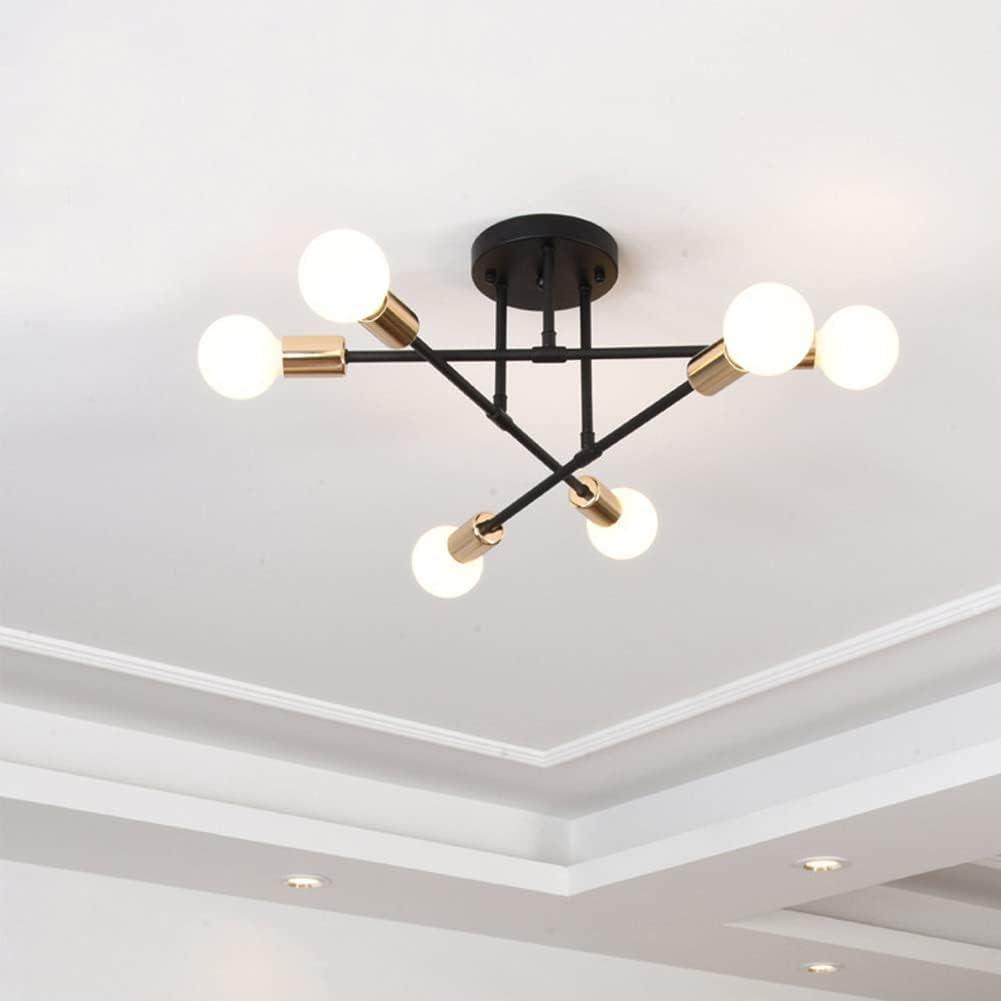 【M2209-118-86】6灯シャンデリア 回転式シーリングライト 北欧