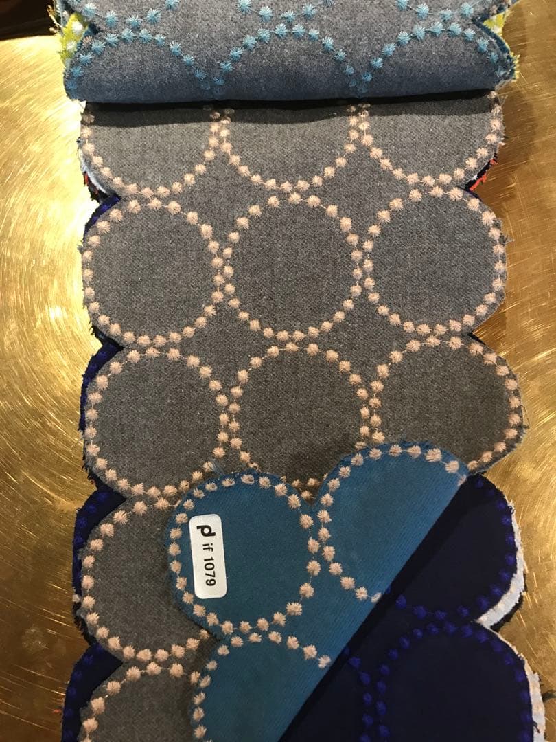 ミナペルホネン 秋田木工 剣持スツールB ハンドメイド タンバリン 生地 チェア