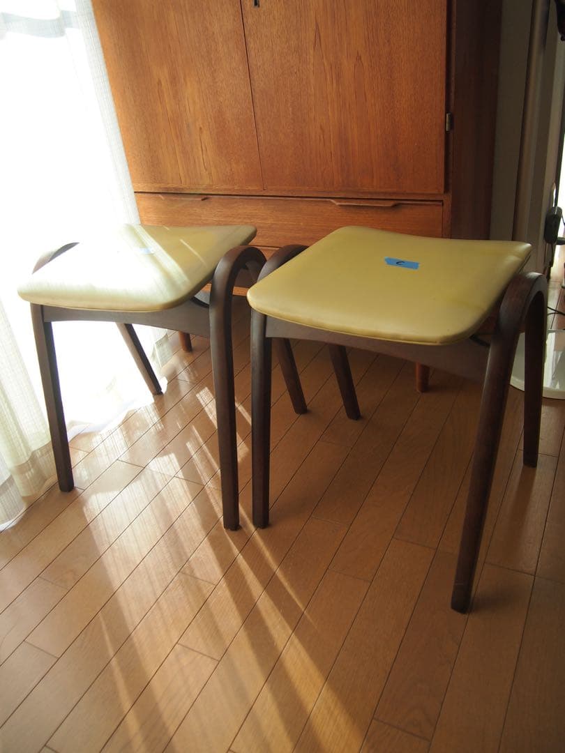 ミナペルホネン 秋田木工 剣持スツールB ハンドメイド タンバリン 生地 チェア