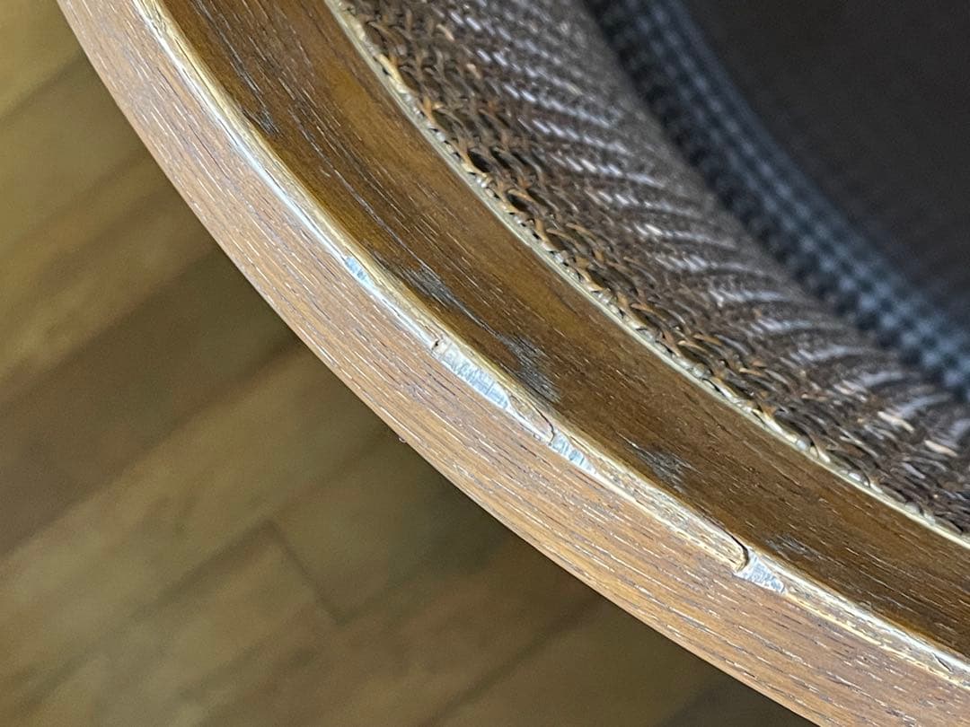 ダークブラウン楕円形ダイニングテーブルセット