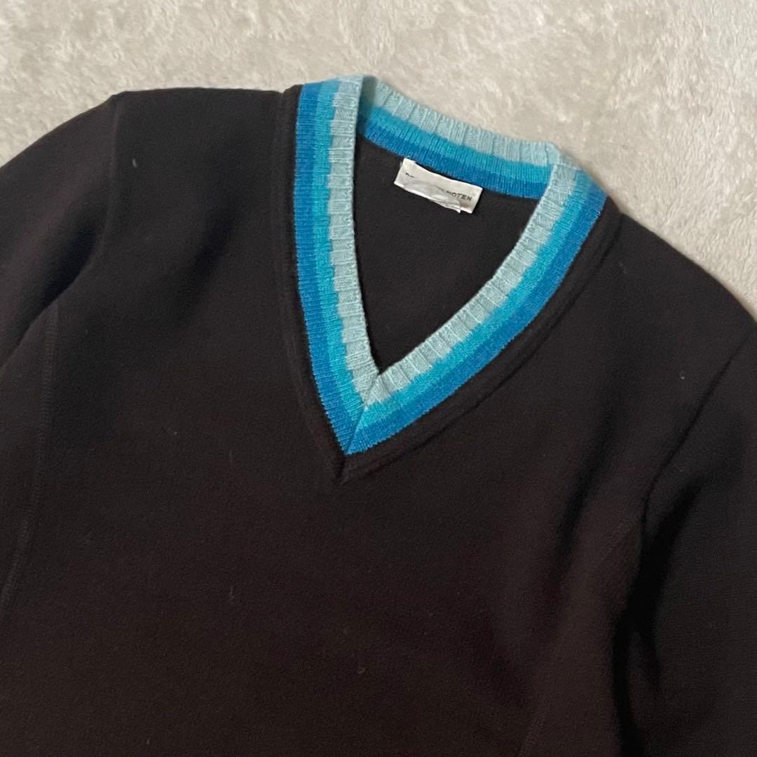 専用 ドリスヴァンノッテン Vネックウールニット S ブラウン 美品 ベルギー製