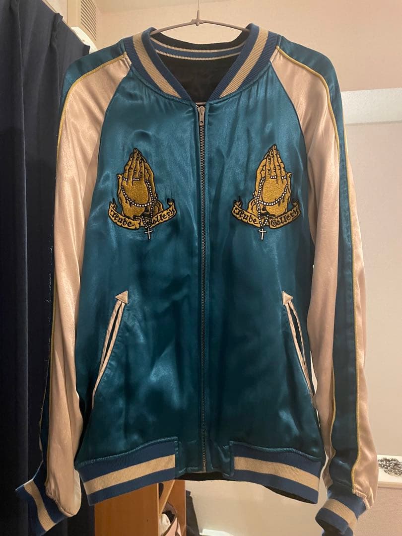 Tiger K専用　ルードギャラリー　ターコイズ・黒スカジャン・刺繍デザイン