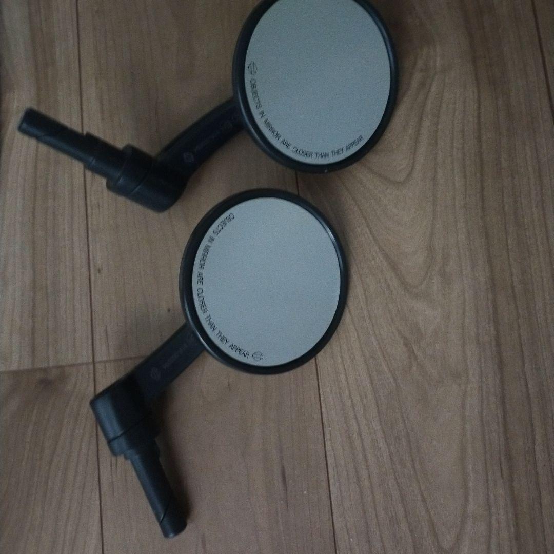 HARLEY- DAVIDSON美品ラウンドバーエンドミラー　サテンブラック