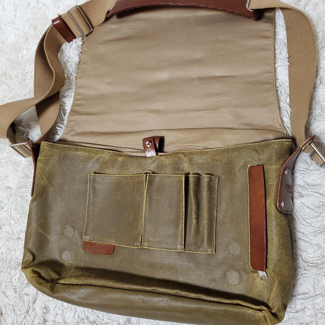 希少 BBROOKS 2way コーティングキャンバス メッセンジャーバッグ