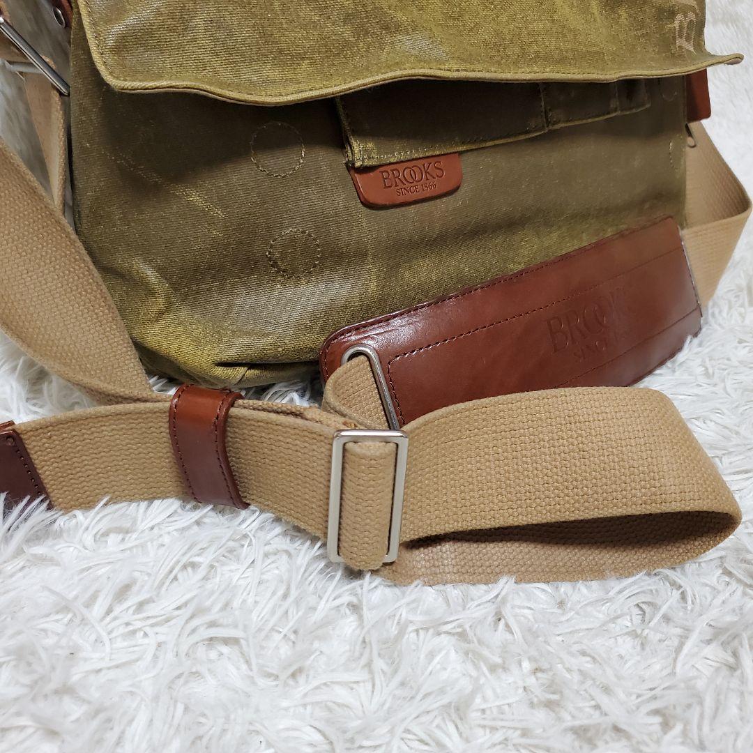 希少 BBROOKS 2way コーティングキャンバス メッセンジャーバッグ
