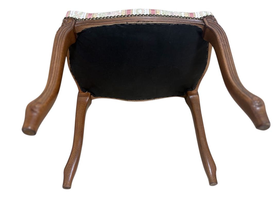 イタリア製 スツール チェア 椅子 猫脚 腰掛け ピンク