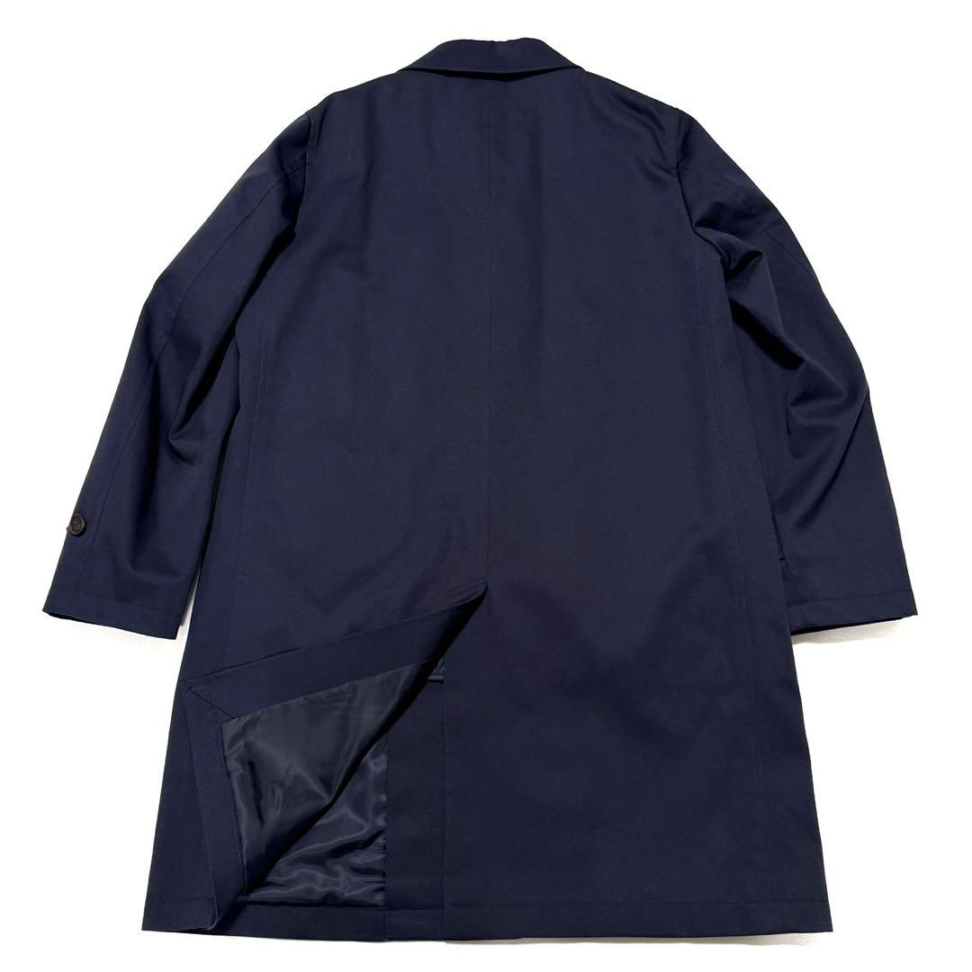 【未使用/タグ付き】 ビームスハート 撥水ギャバジン ステンカラーコート 紺色