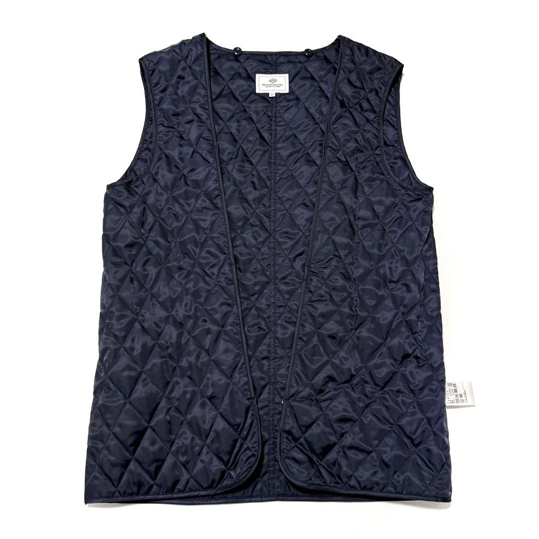 【未使用/タグ付き】 ビームスハート 撥水ギャバジン ステンカラーコート 紺色