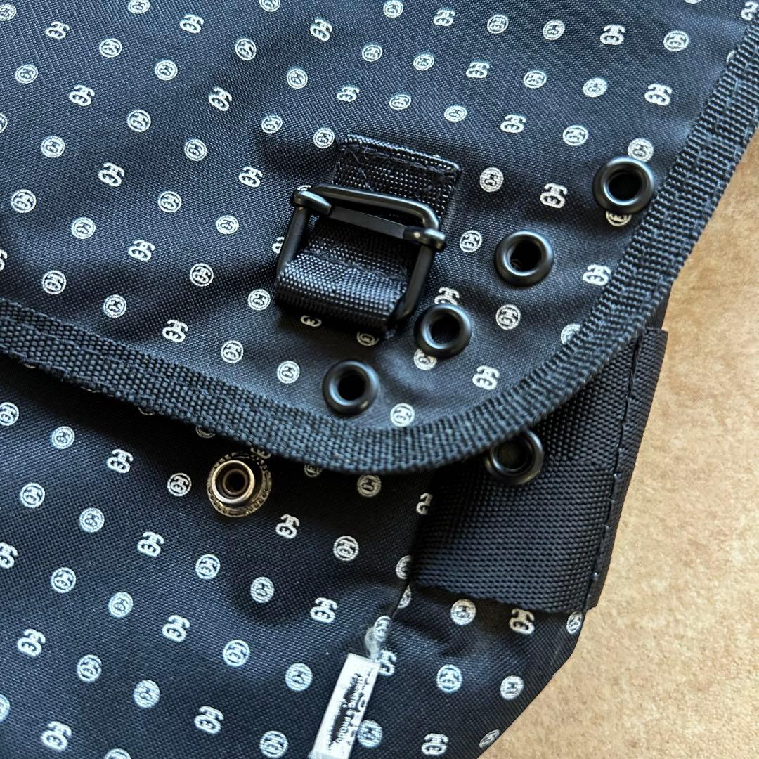 90s オールド　ステューシー　メッセンジャー　バッグ　Y2K チェック　柄　黒