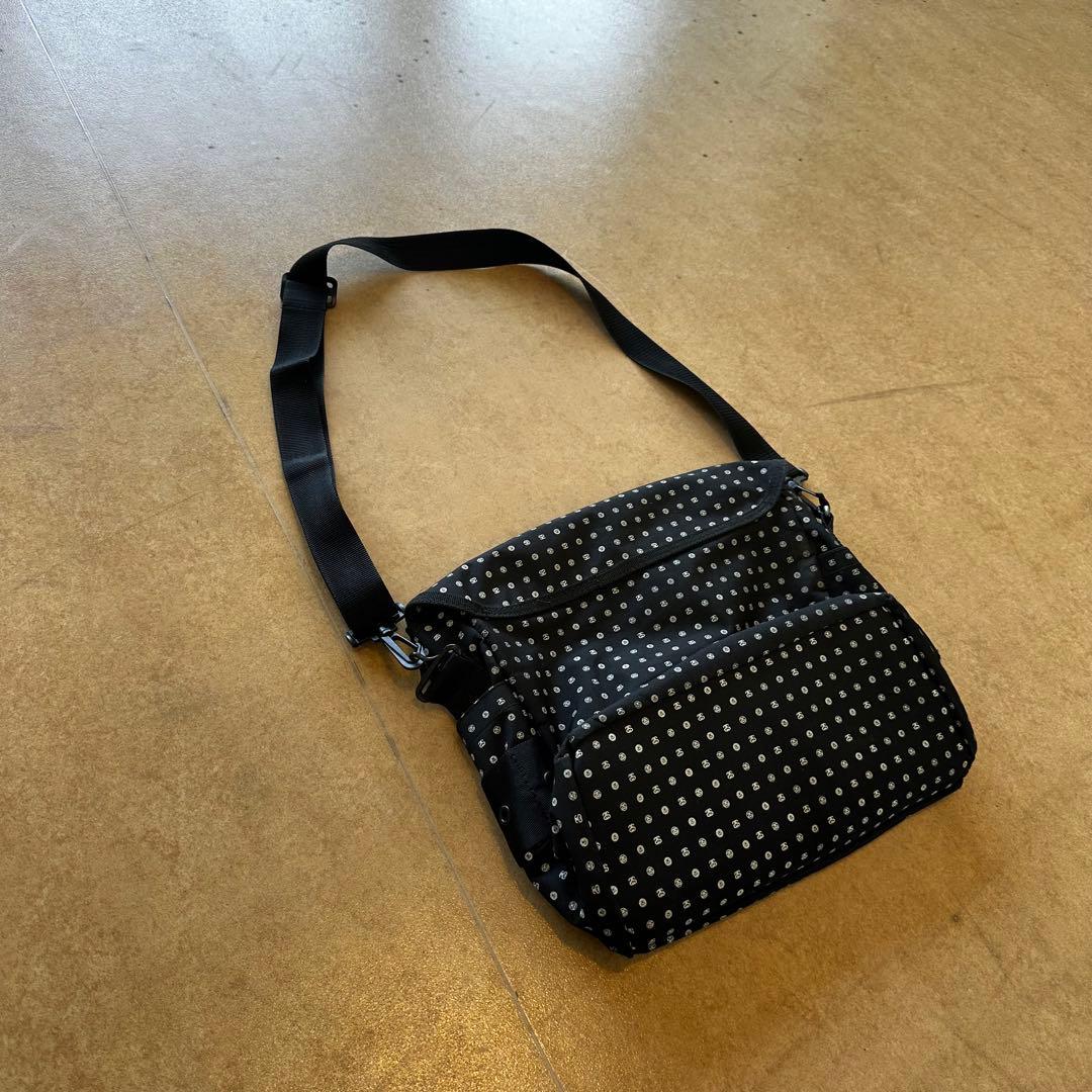 90s オールド　ステューシー　メッセンジャー　バッグ　Y2K チェック　柄　黒