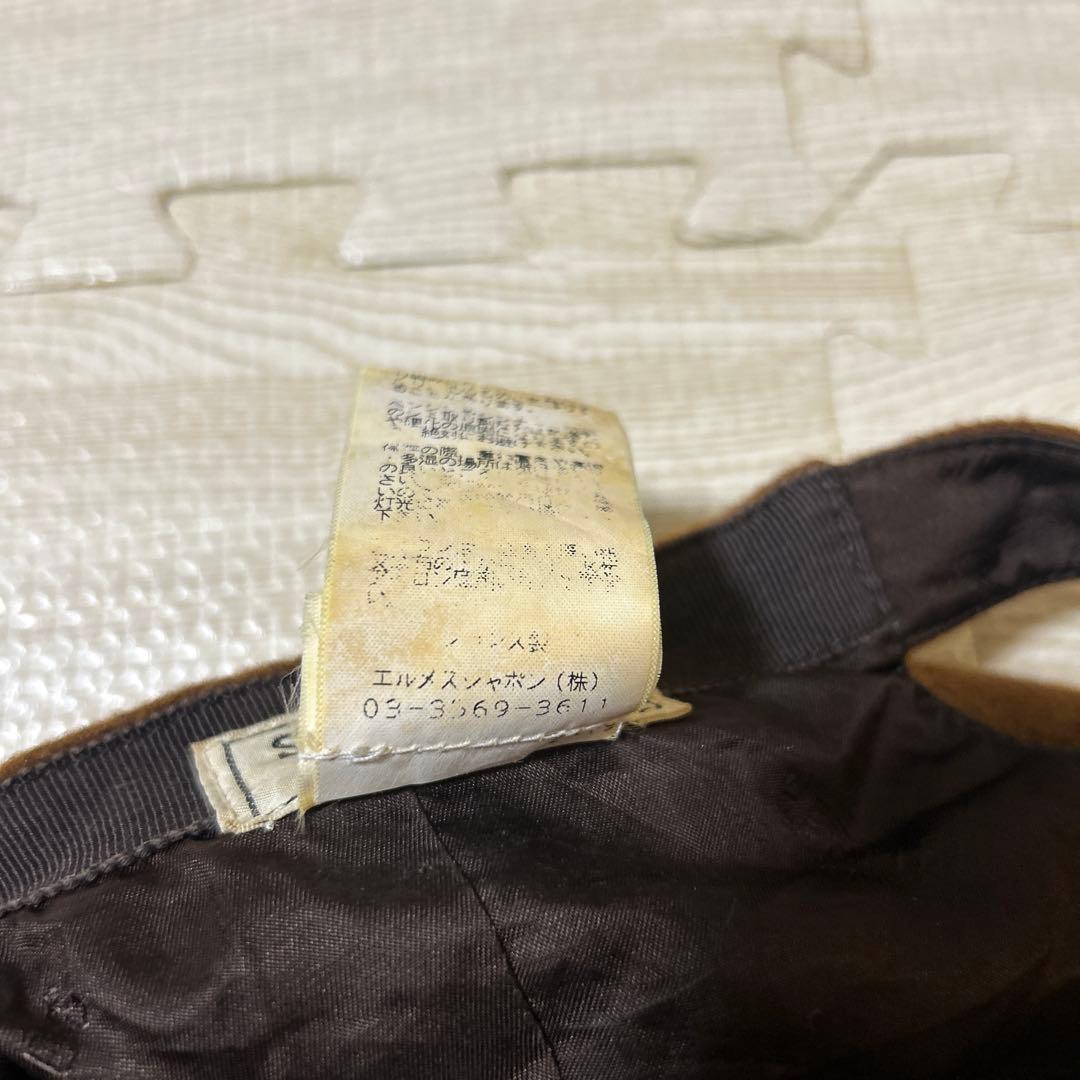 HERMES カシミヤキャップ　59 セリエ　ブラウン