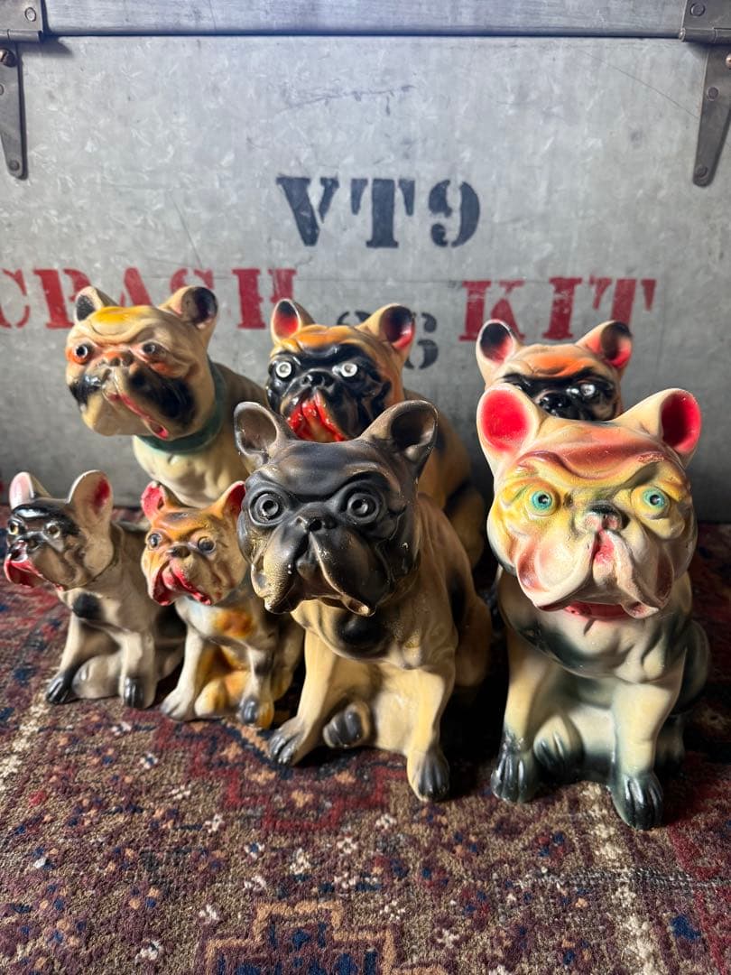 蔵*＊様 Vintage Chalkware Bulldog