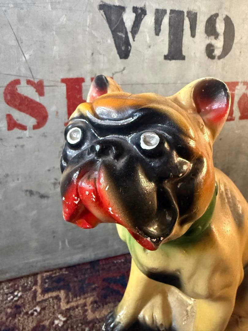 蔵*＊様 Vintage Chalkware Bulldog