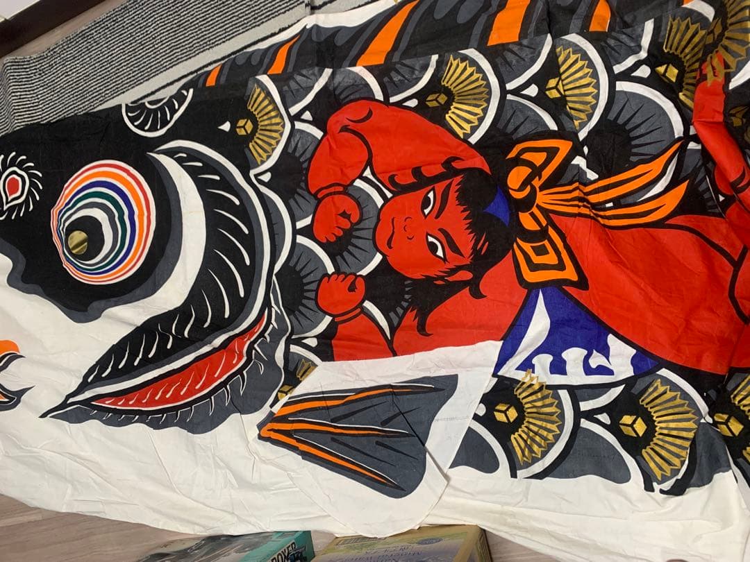 鯉のぼり　5m 綿　黒　金太郎　単品　こいのぼり